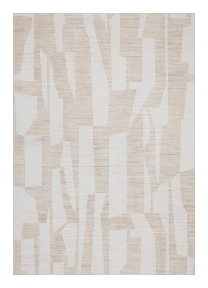 Tapis Millau ivoire et beige, vue de dessus