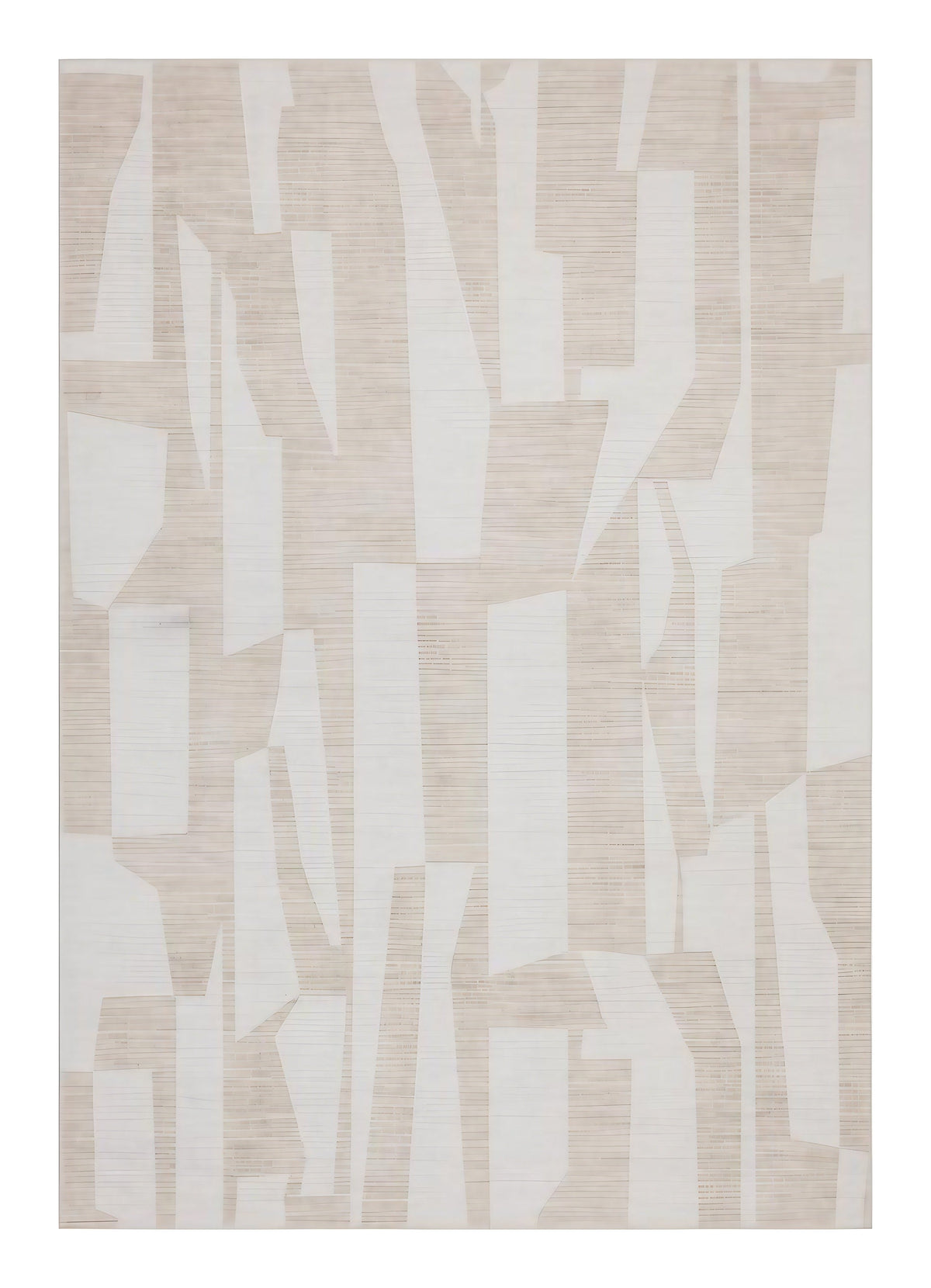Tapis Millau, coloris ivoire et beige, vue de dessus