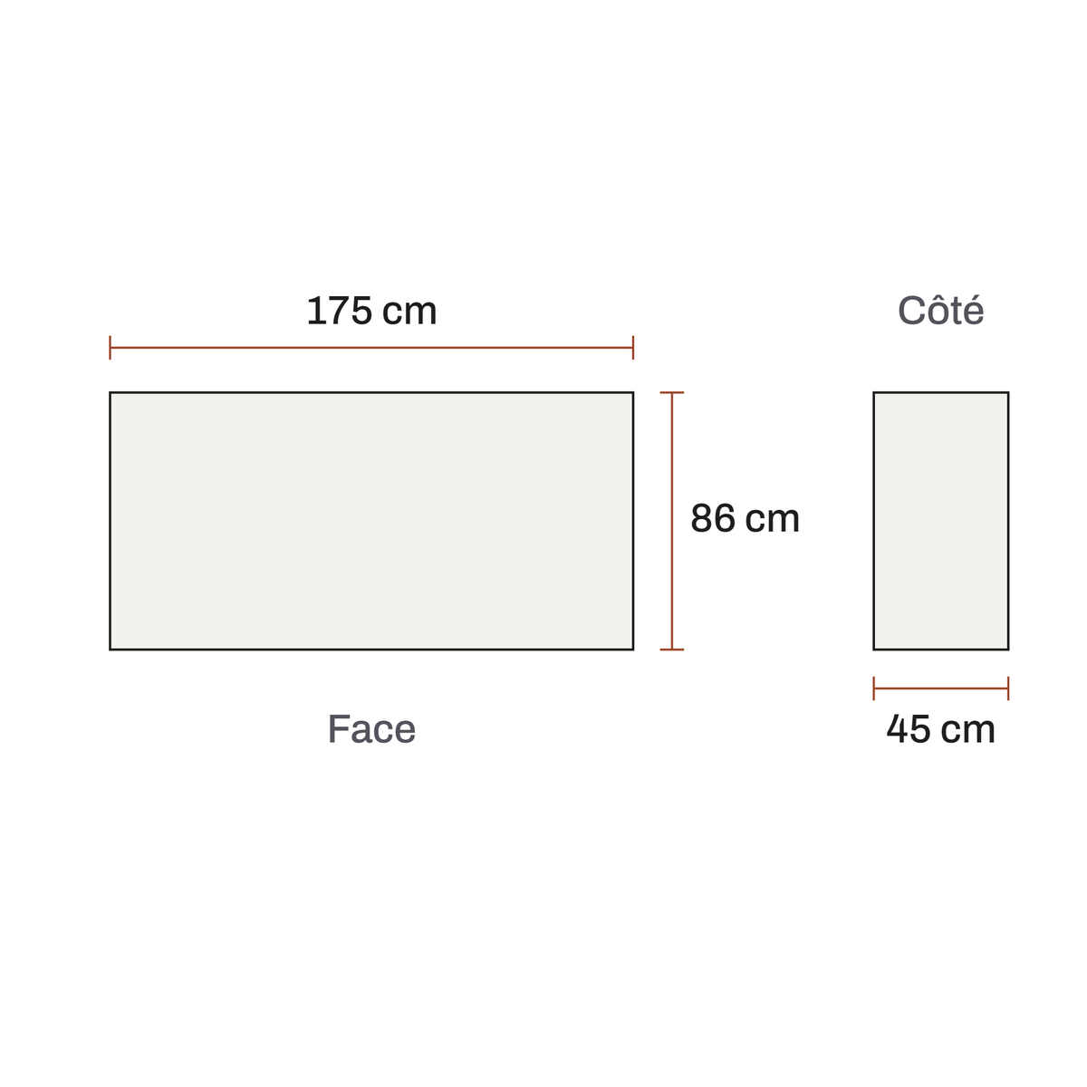 Dimensions de Buffet Armand 3 portes